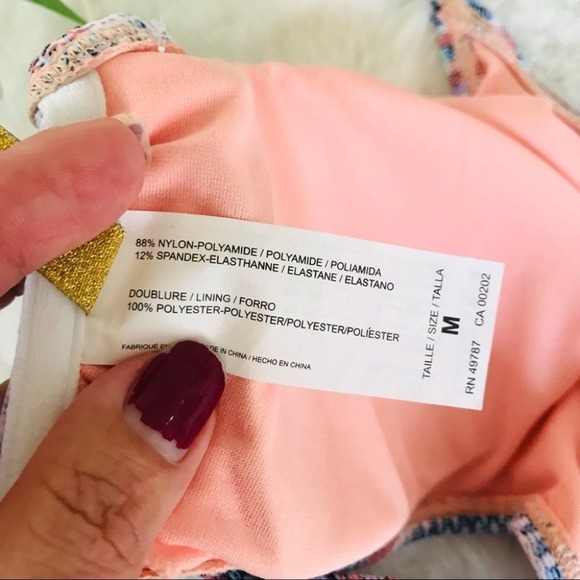 Ninety Five Degrees Stripe Multicolor Bikini Set, M (Top & Bottom) - Picture 14 of 14